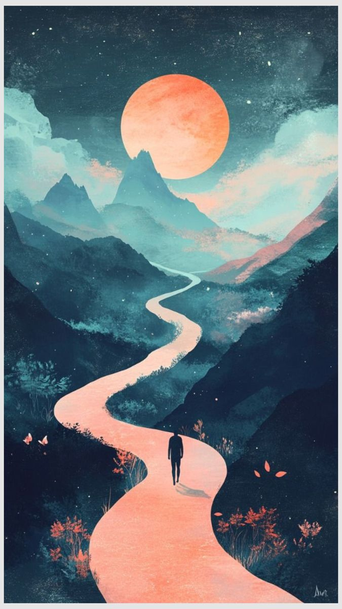 A winding path through the mountains